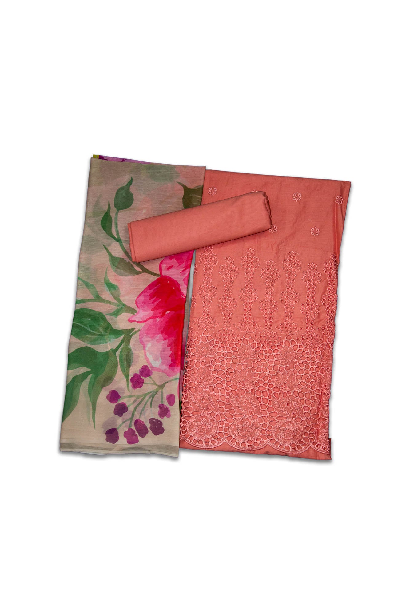 Embroidered Chikankari Lawn with Chiffon Dupatta 3 Piece Suit