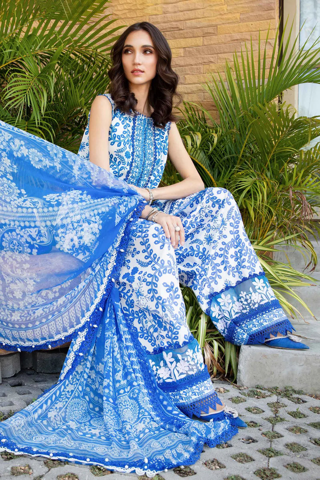 Maria B Unstitched Lawn 3 Piece Suit