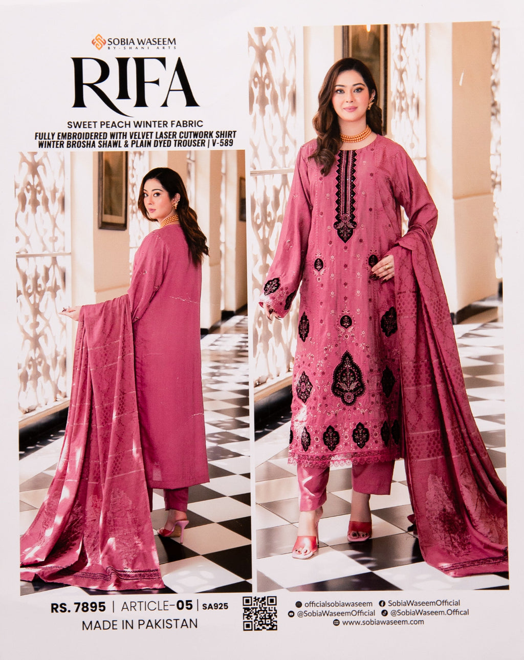 Sobia Waseem RIFA Unstitched 3 Piece Suit