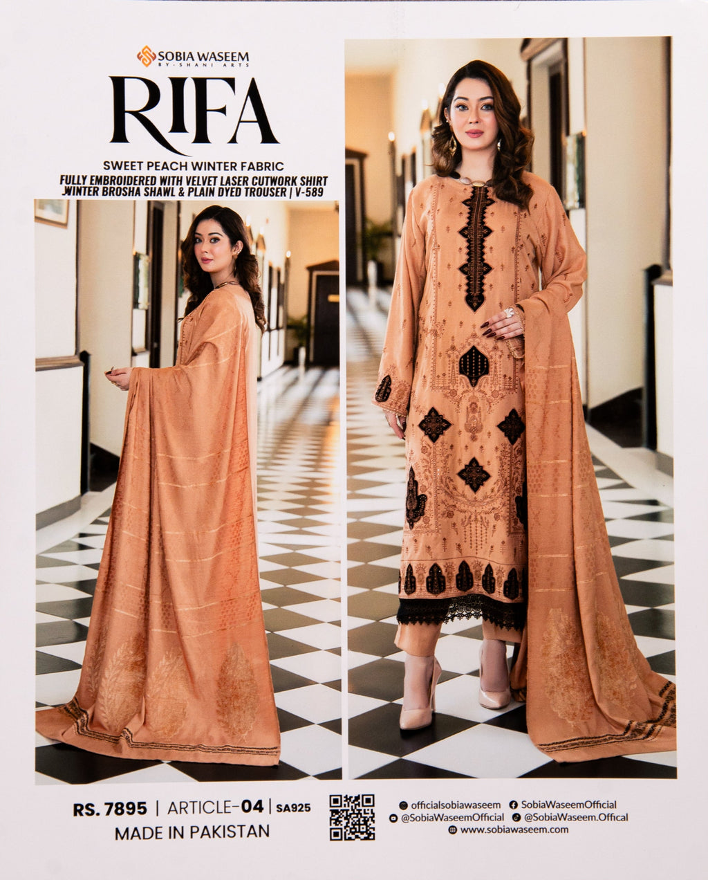 Sobia Waseem RIFA Unstitched 3 Piece Suit