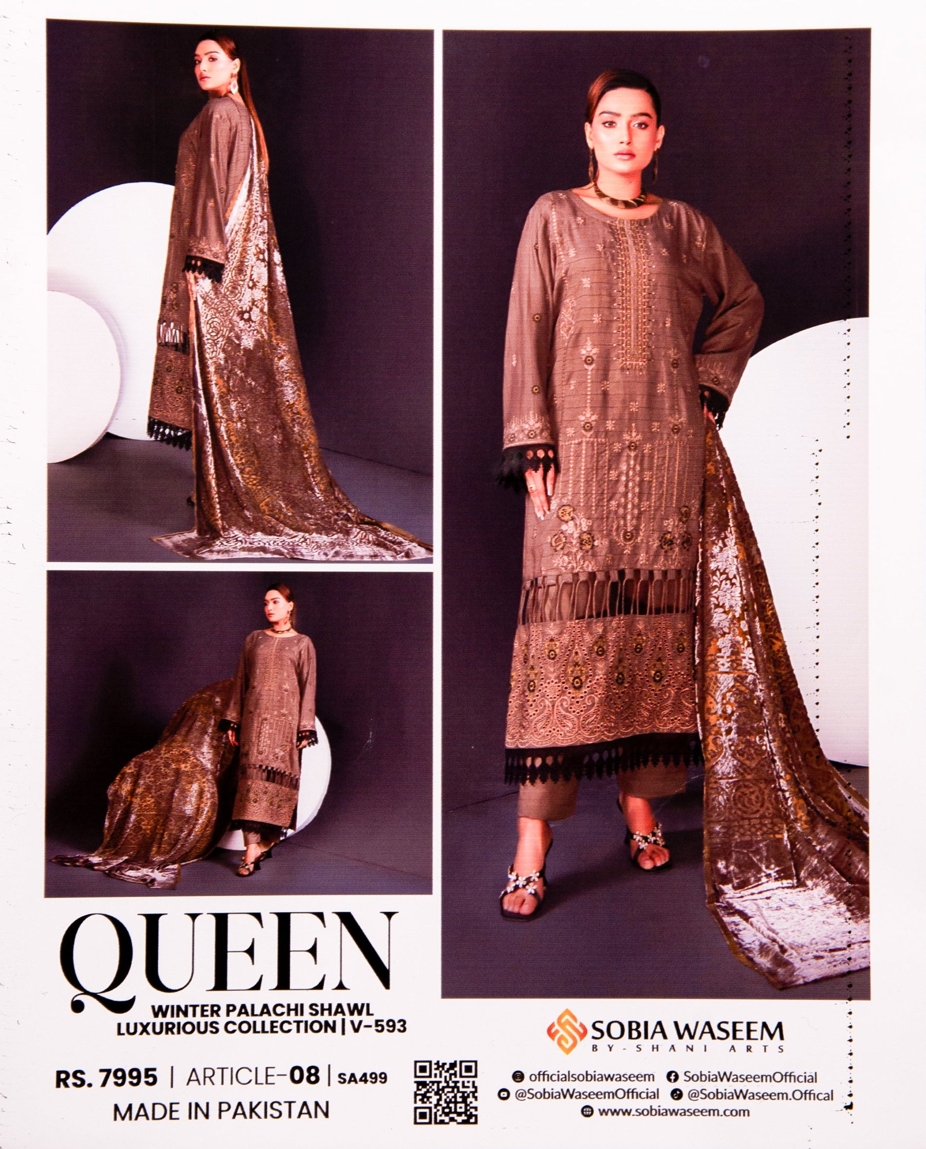 Sobia Waseem QUEEN Unstitched 3 Piece Suit