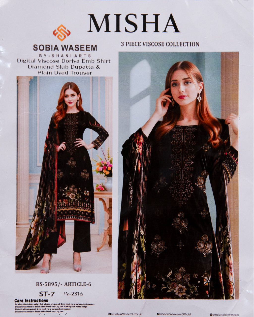 Sobia Waseem MISHA Unstitched 3 Piece Suit