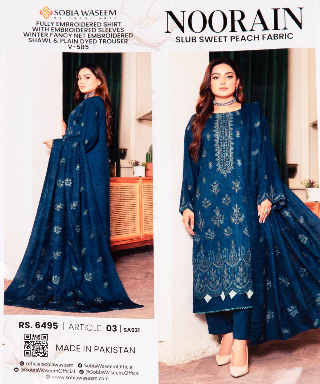 Sobia Waseem NOORAIN Unstitched 3 Piece Suit