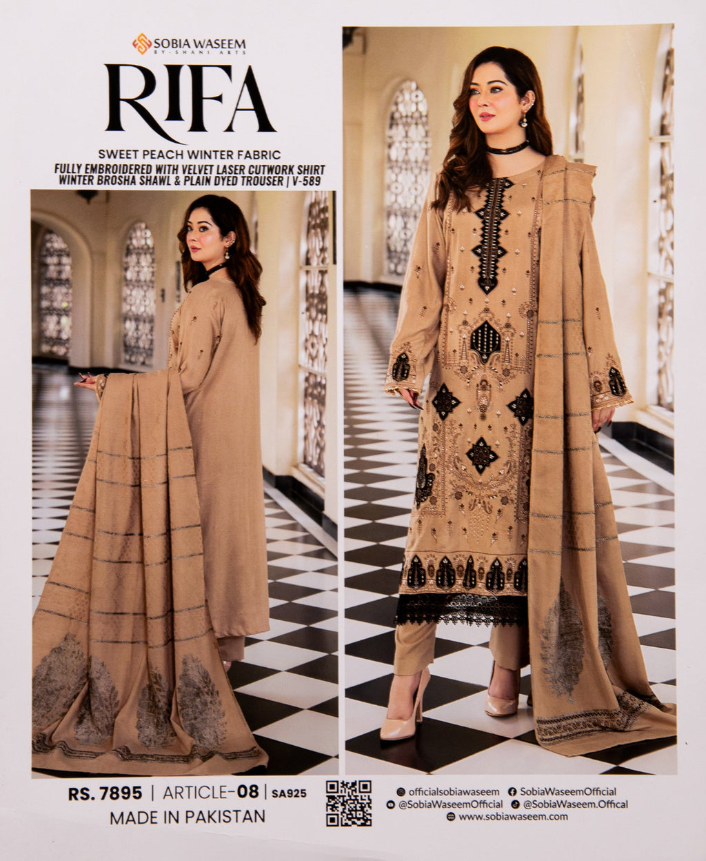 Sobia Waseem RIFA Unstitched 3 Piece Suit