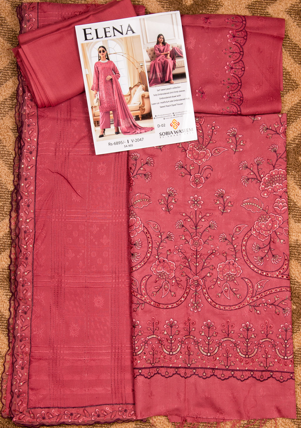 Sobia Waseem ELENA Unstitched 3 Piece Suit