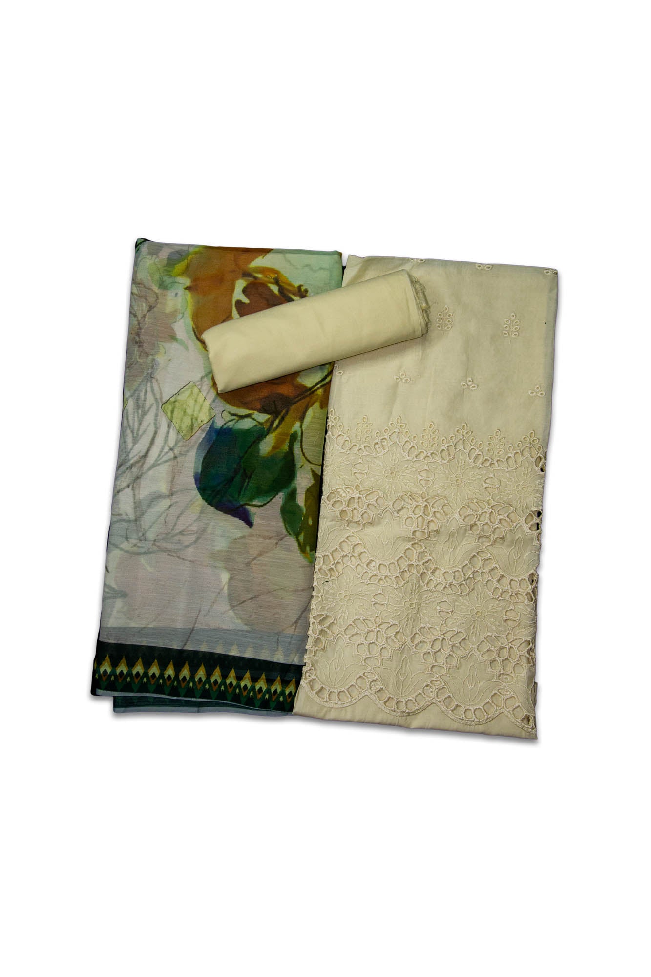 Embroidered Chikankari Lawn with Chiffon Dupatta 3 Piece Suit