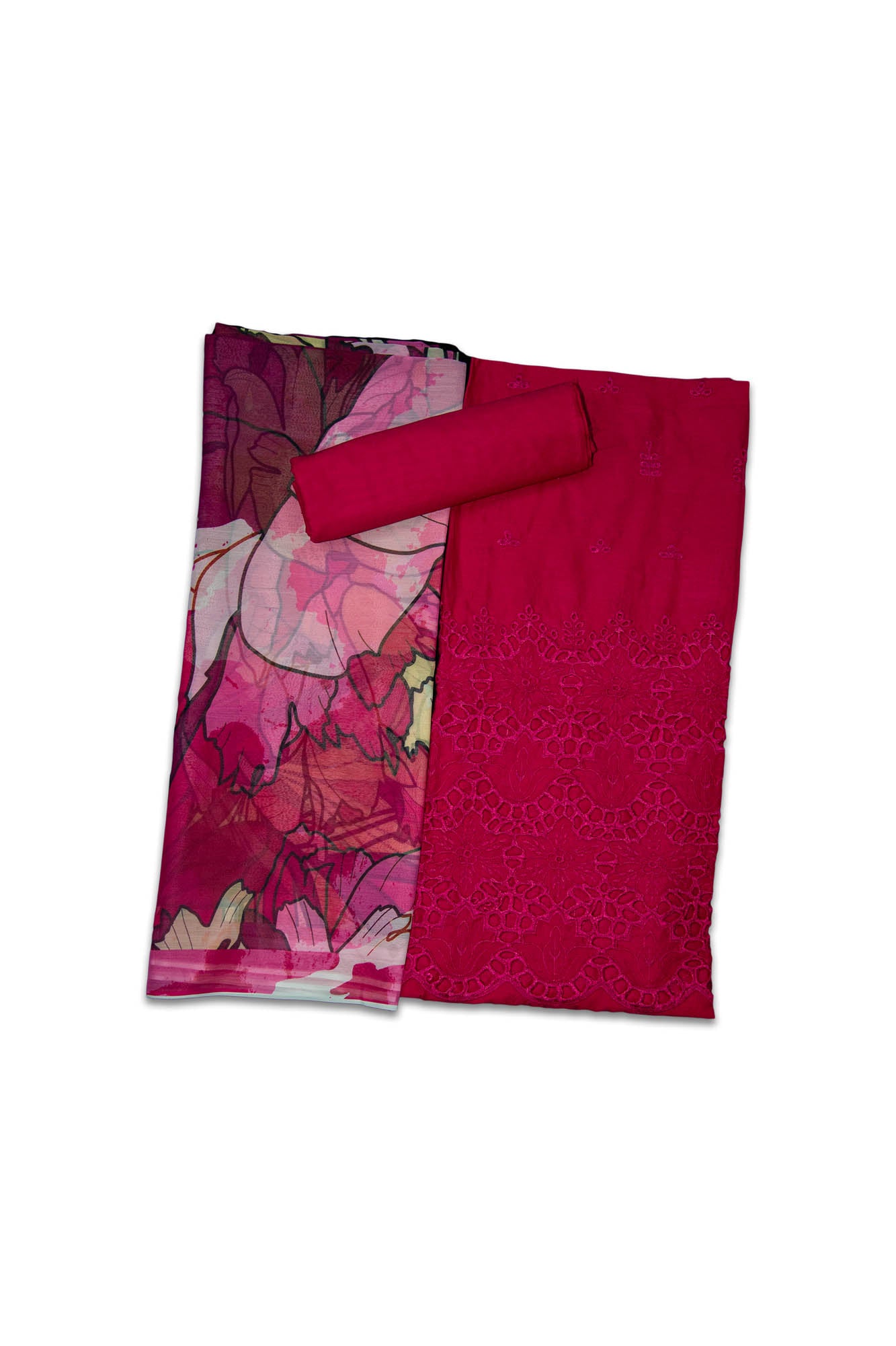 Embroidered Chikankari Lawn with Chiffon Dupatta 3 Piece Suit