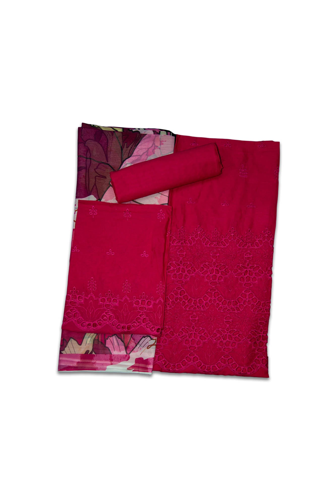 Embroidered Chikankari Lawn with Chiffon Dupatta 3 Piece Suit