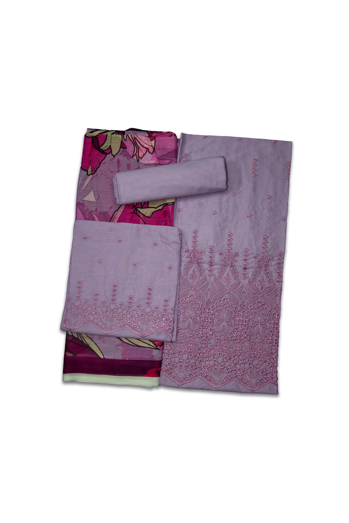 Embroidered Chikankari Lawn with Chiffon Dupatta 3 Piece Suit