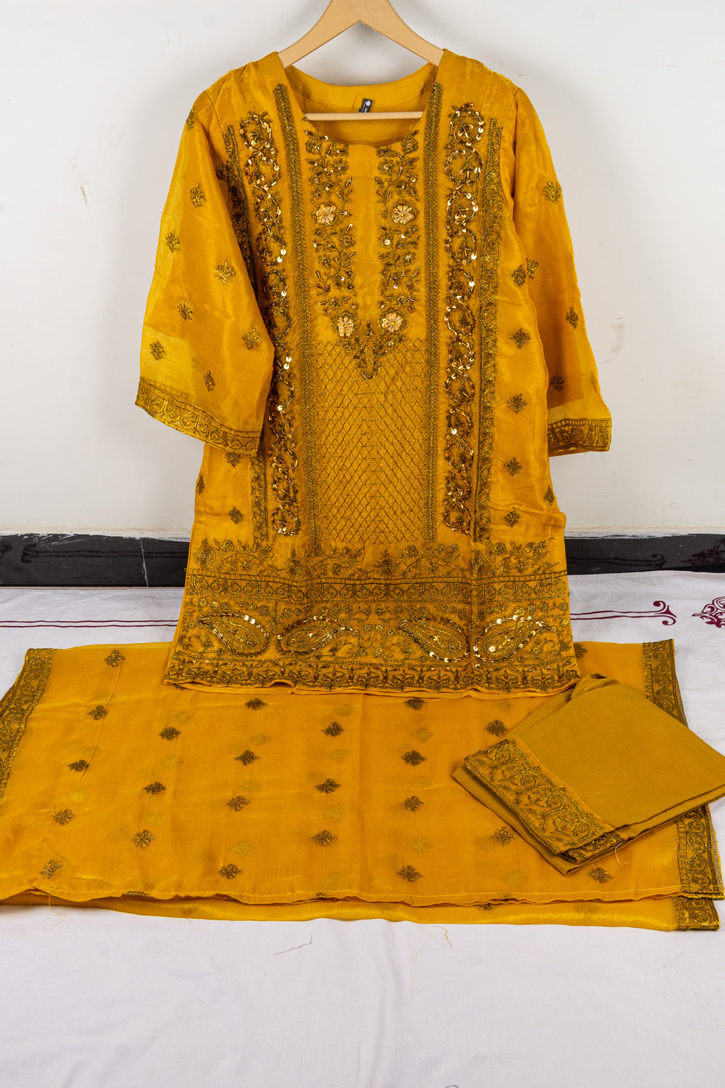 Fancy Embroidered Stitched 3 Piece Suit