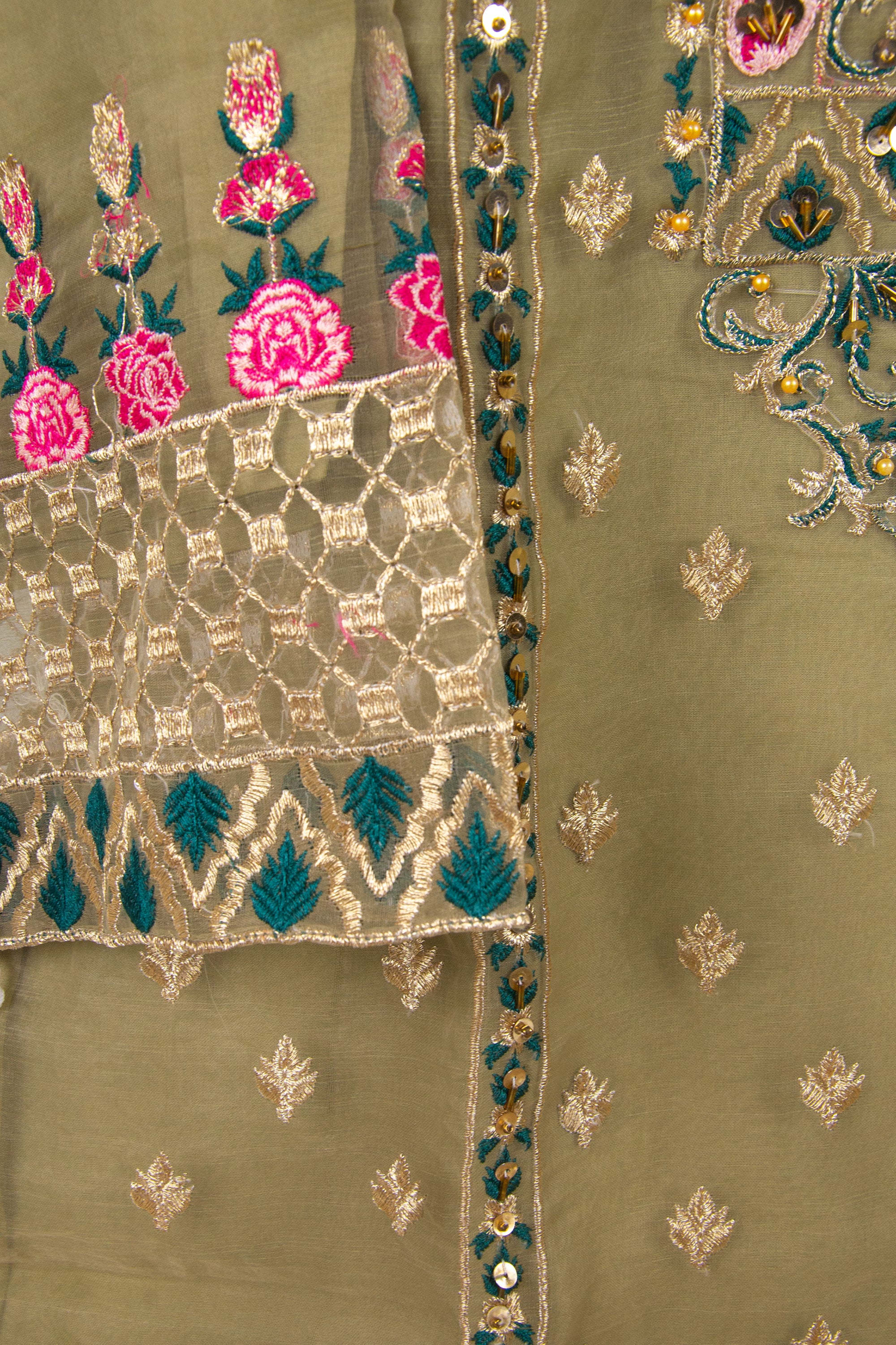Fancy Embroidered Stitched 3 Piece Suit
