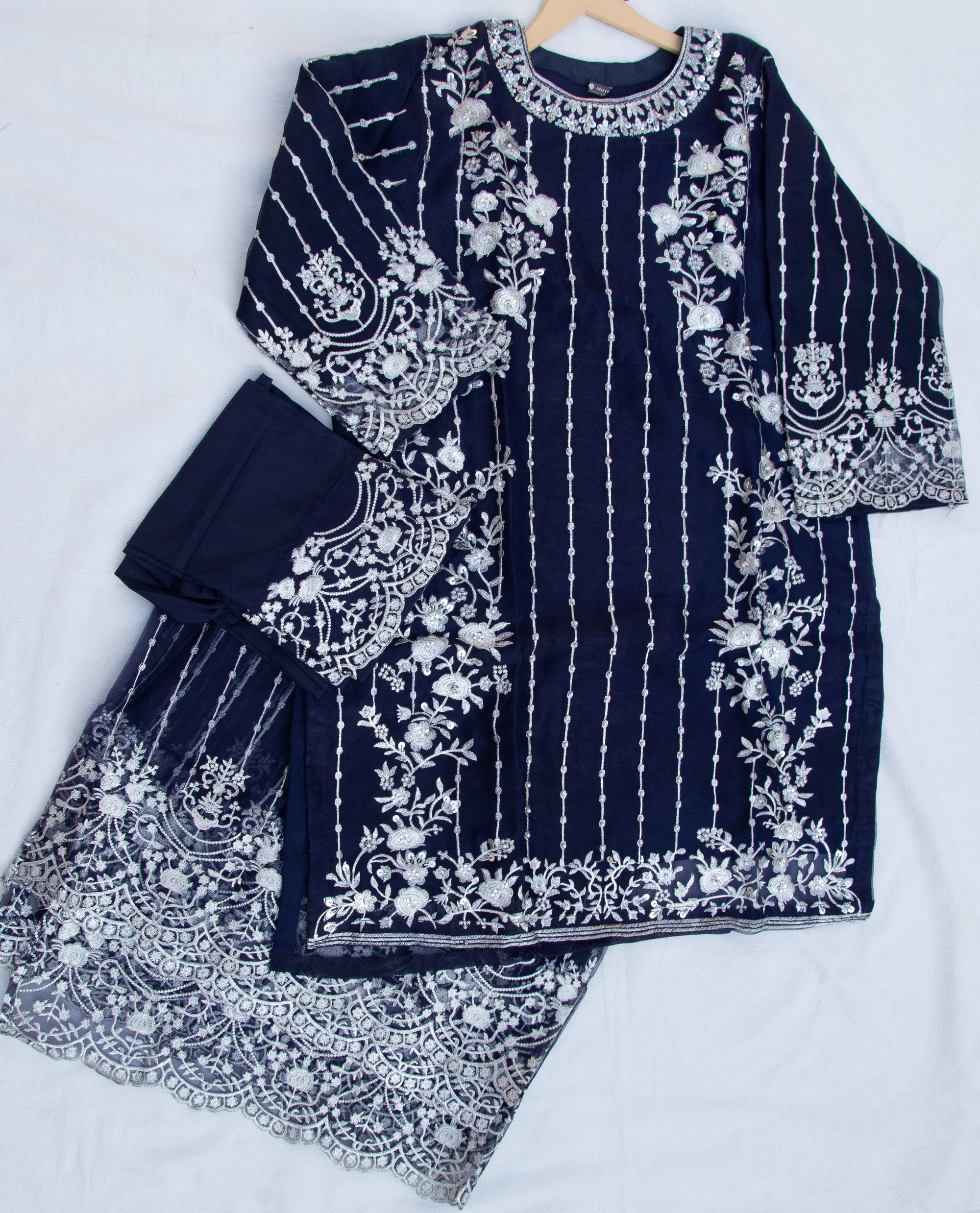 Fancy Embroidered Stitched 3 Piece Suit