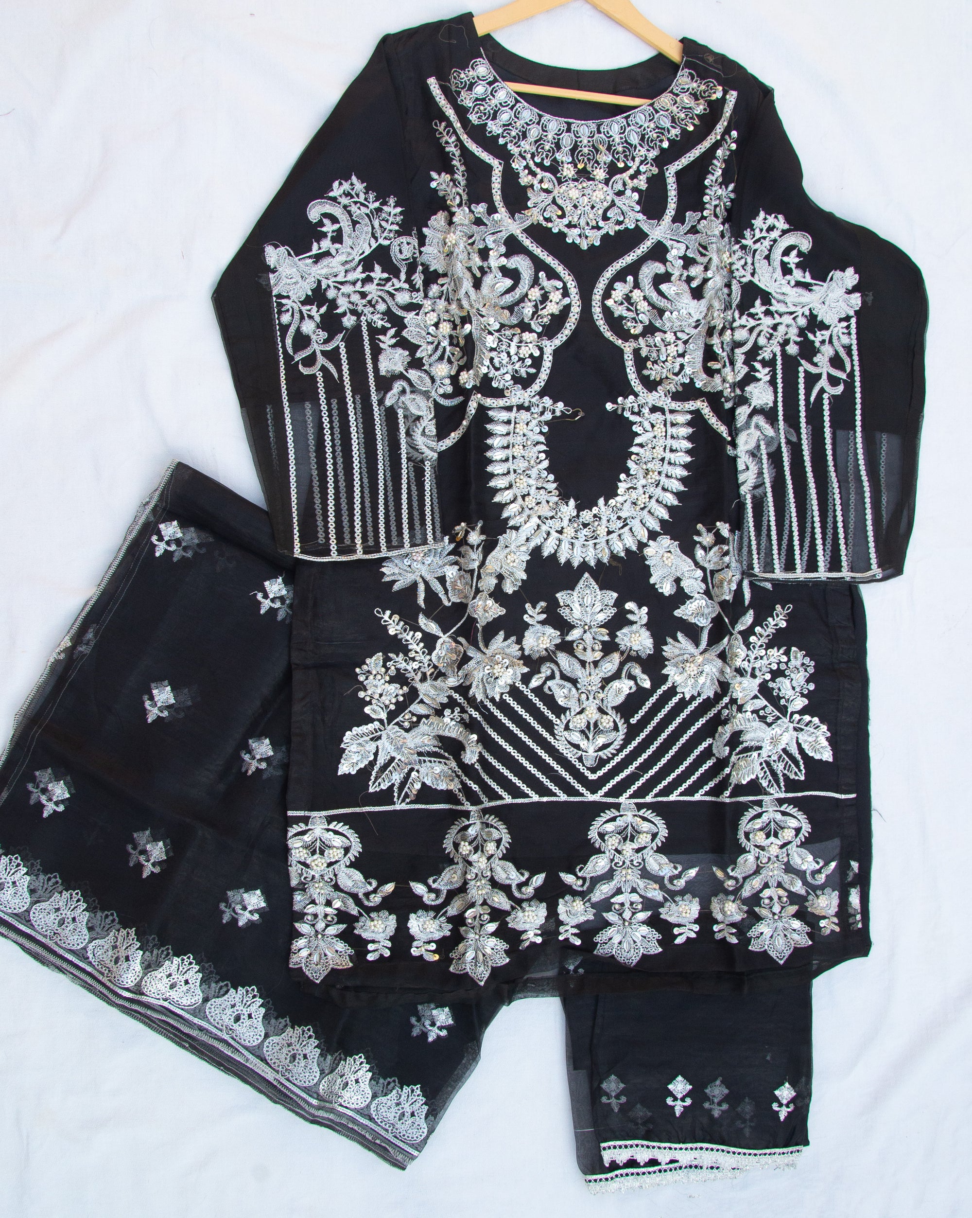 Fancy Embroidered Stitched 3 Piece Suit
