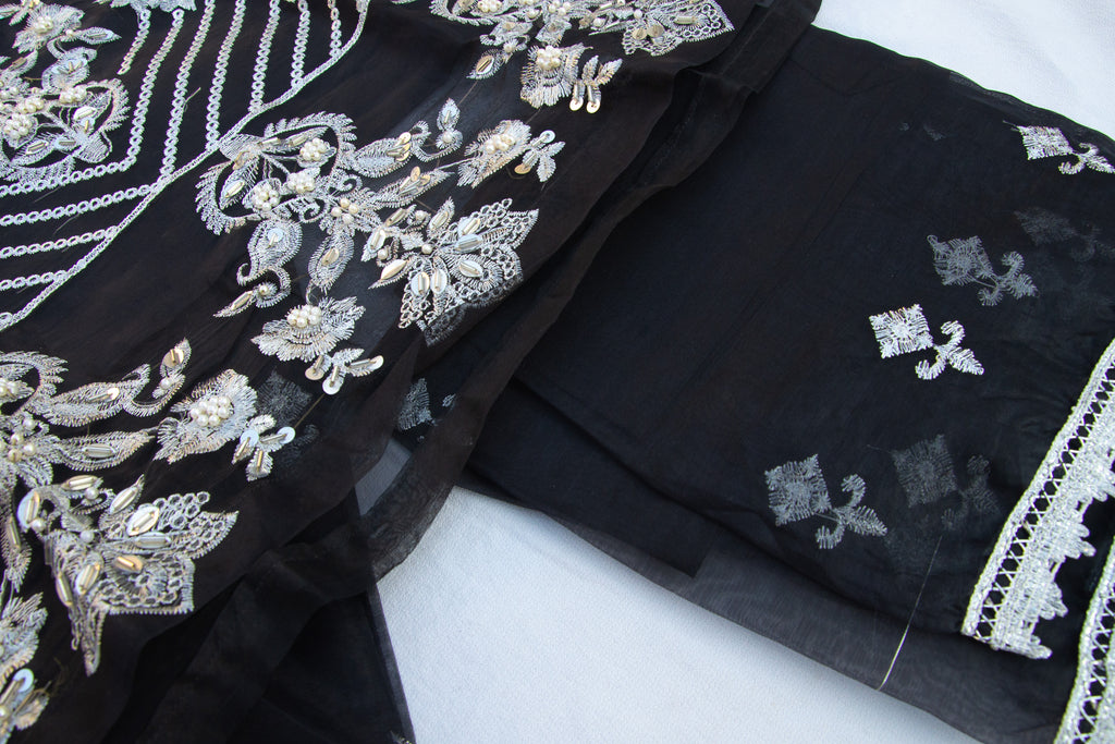 Fancy Embroidered Stitched 3 Piece Suit