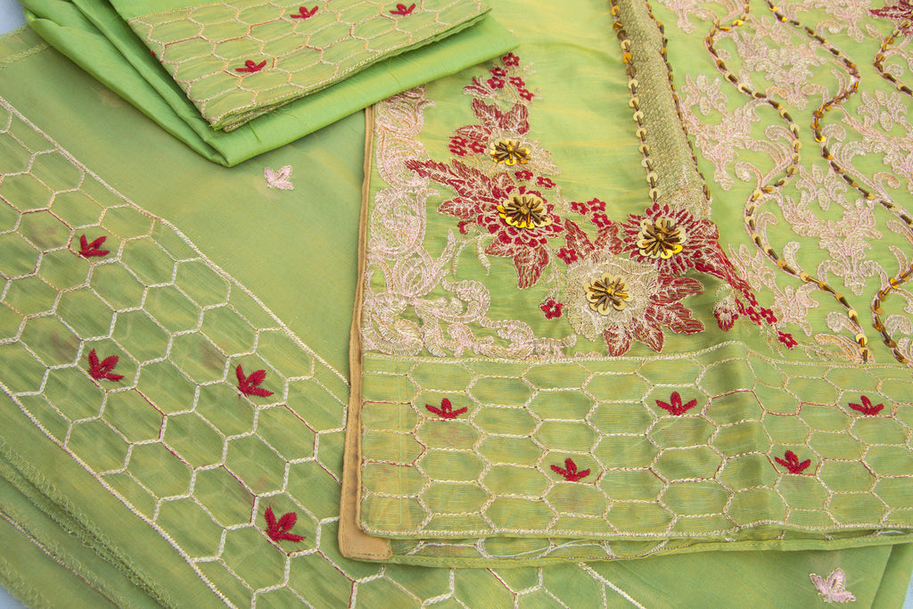 Fancy Embroidered Stitched 3 Piece Suit