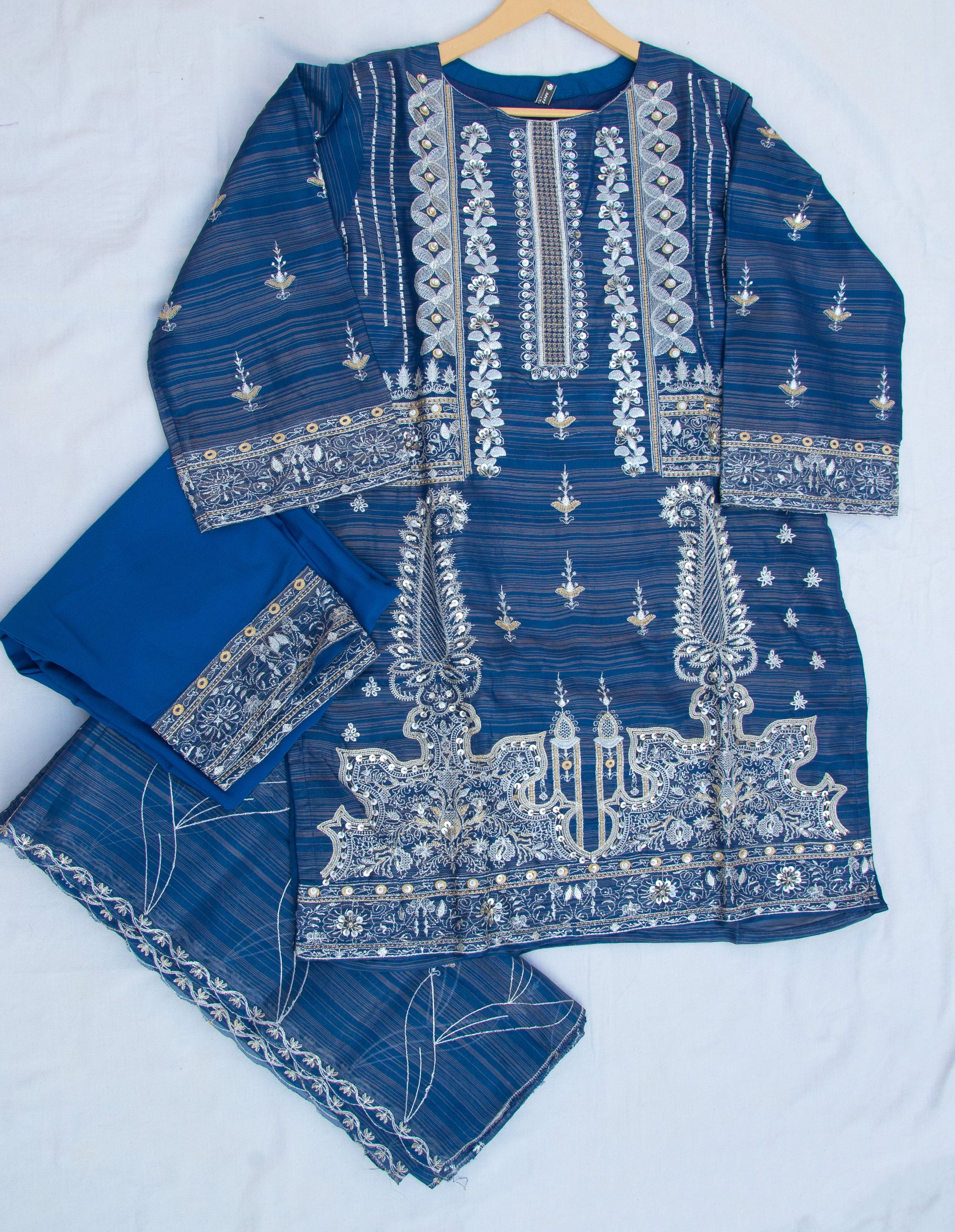 Fancy Embroidered Stitched 3 Piece Suit
