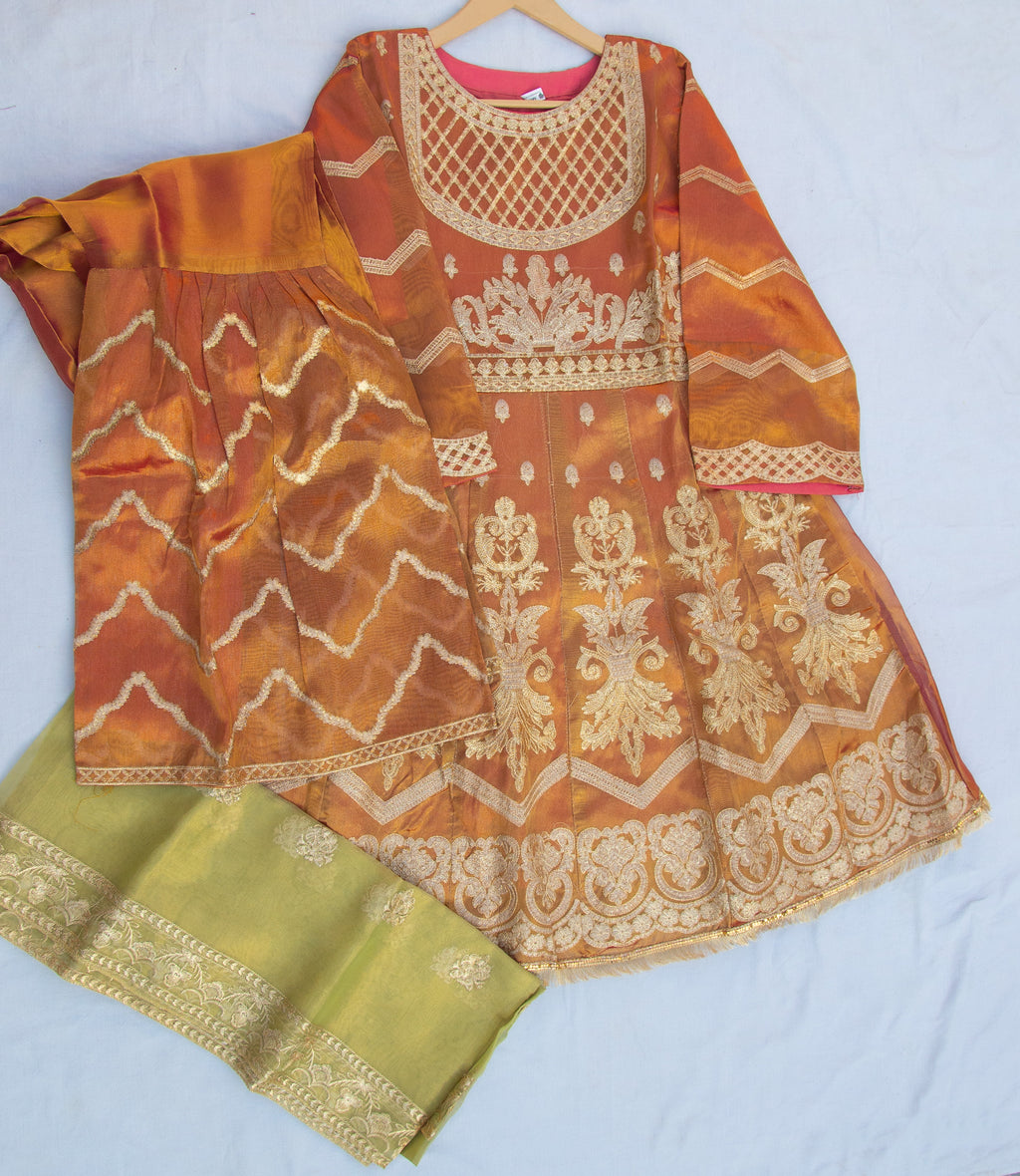 Fancy Embroidered Stitched 3 Piece Suit