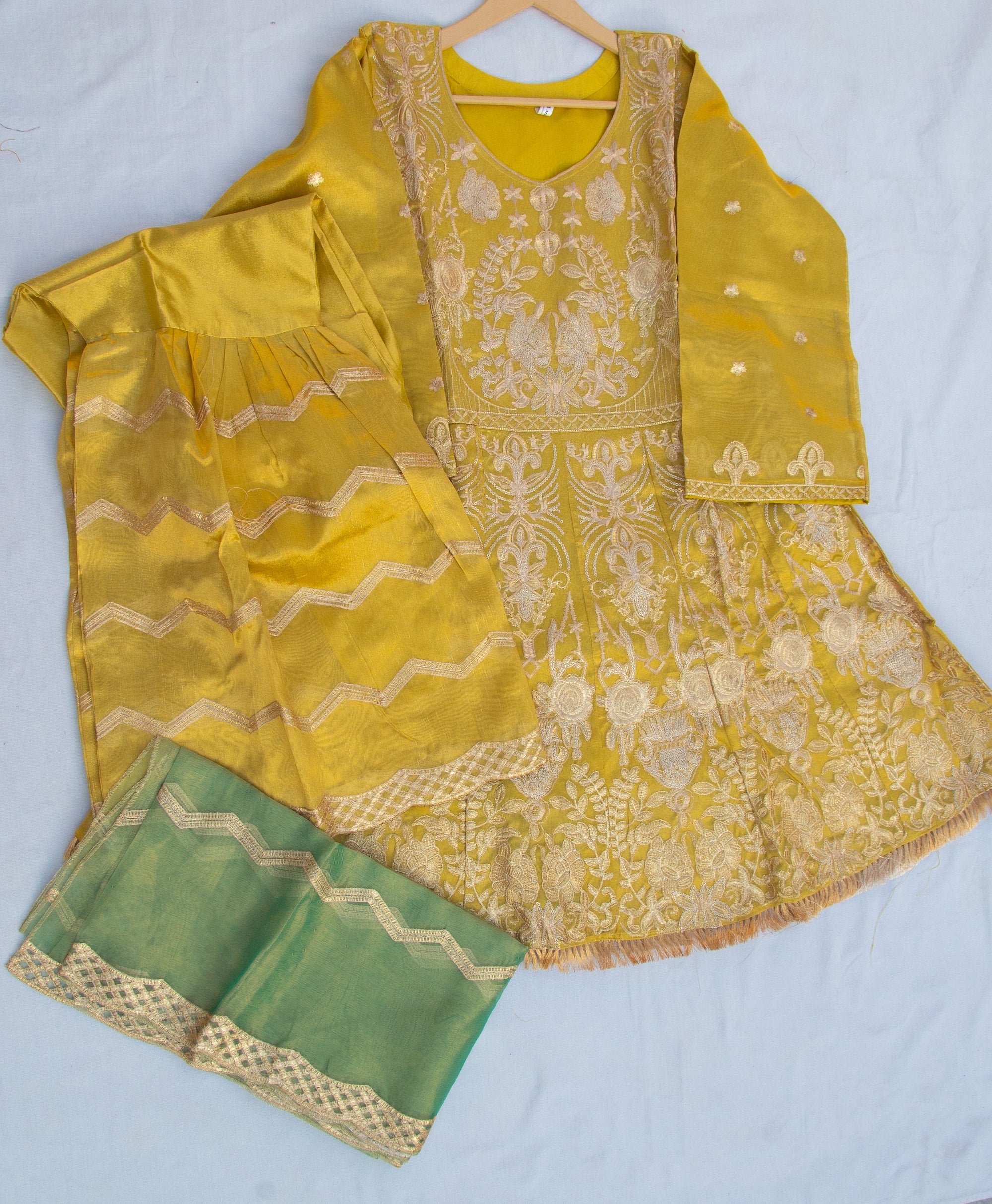 Fancy Embroidered Stitched 3 Piece Suit
