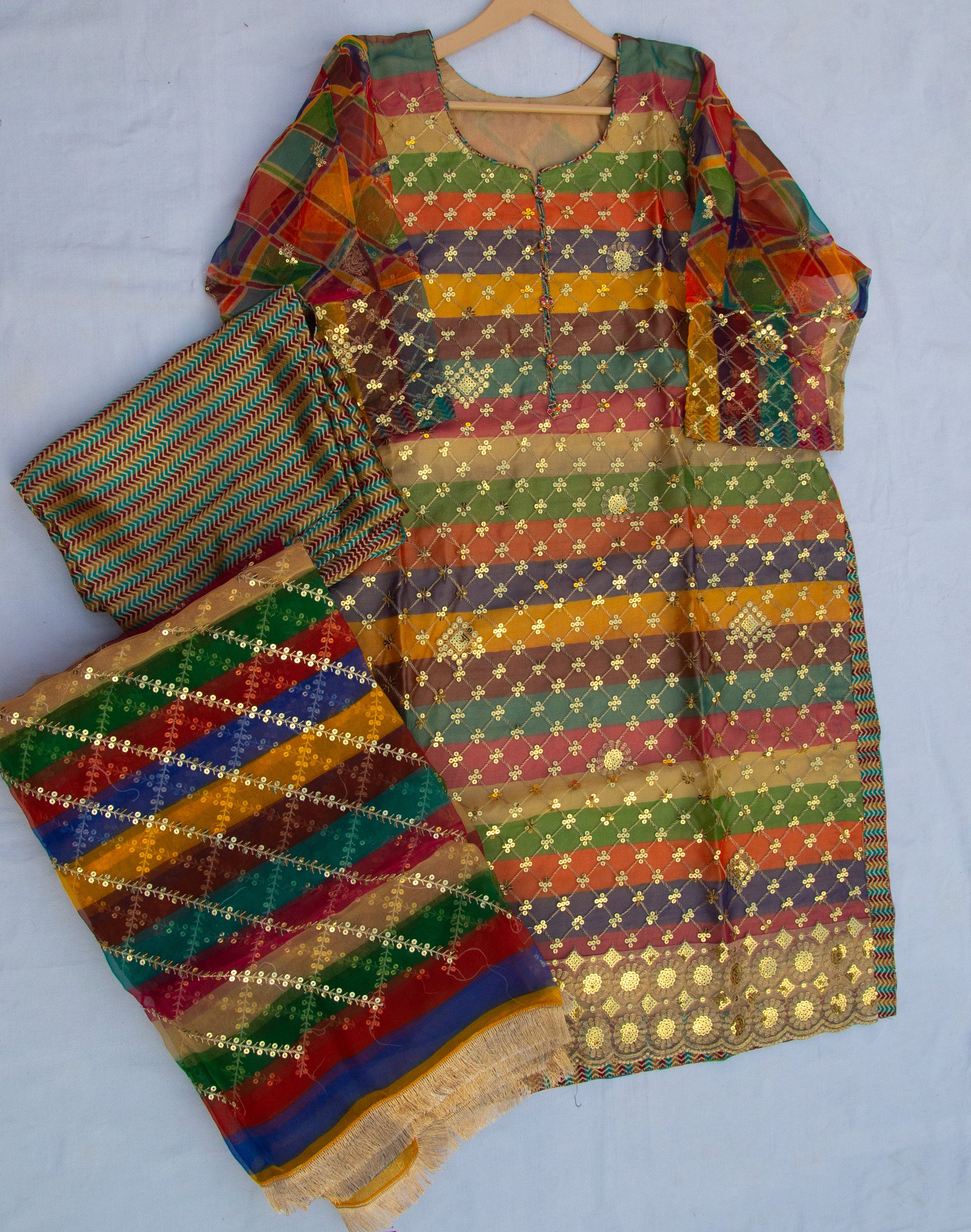 Fancy Embroidered Stitched 3 Piece Suit