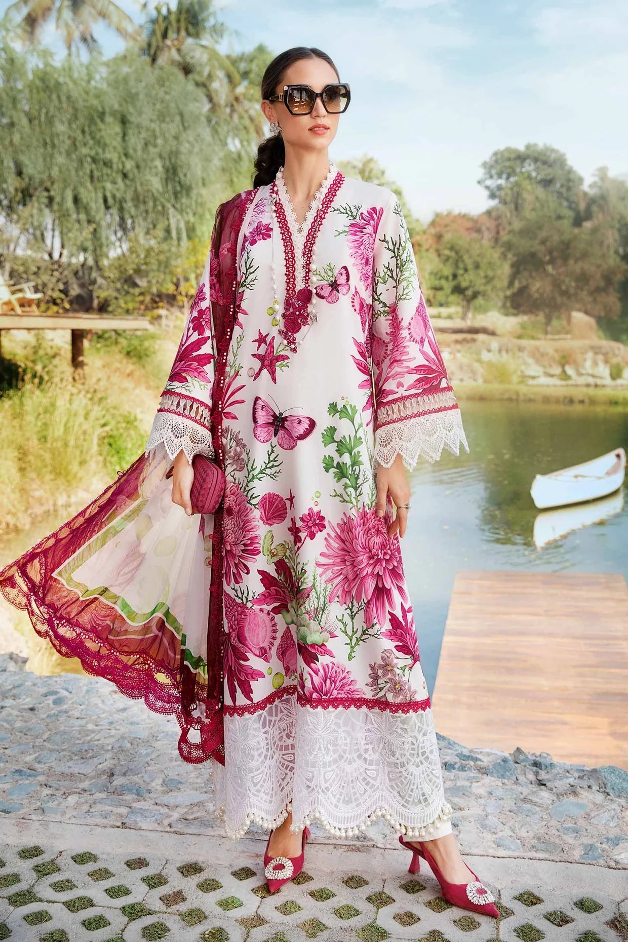 Maria B Unstitched Lawn 3 Piece Suit