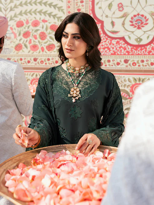 MAHNUR Husn e Jahan Embroidered Luxury Lawn 3 Piece Suit