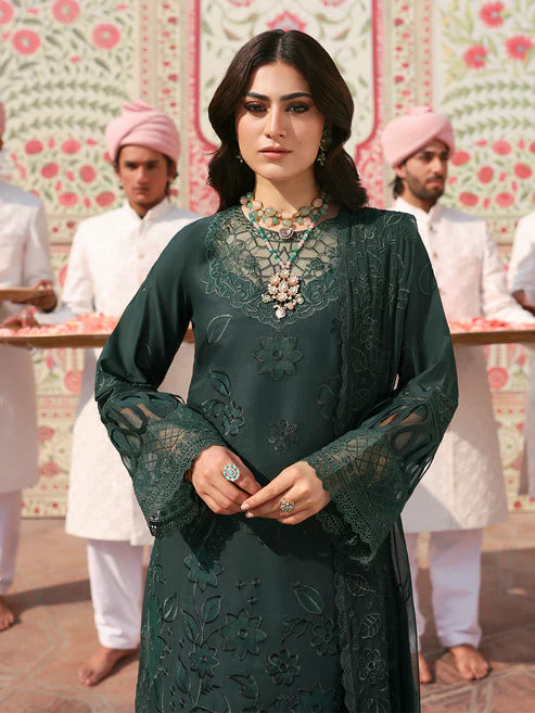 MAHNUR Husn e Jahan Embroidered Luxury Lawn 3 Piece Suit